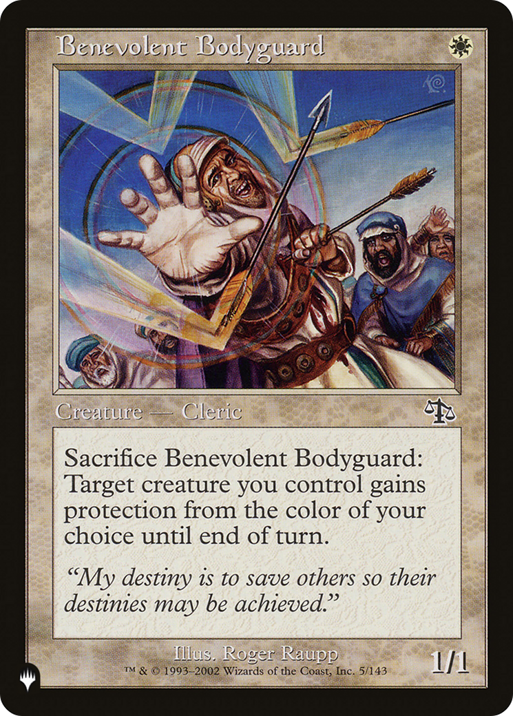 Benevolent Bodyguard [The List Reprints] | Tables and Towers