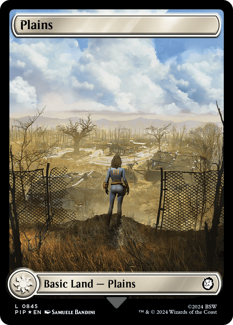 Plains (0845) (Surge Foil) [Fallout] | Tables and Towers