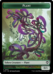 Plant Warrior // Plant Double-Sided Token [Outlaws of Thunder Junction Commander Tokens] | Tables and Towers