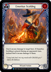 Emeritus Scolding (Red) [EVR125] (Everfest)  1st Edition Rainbow Foil | Tables and Towers