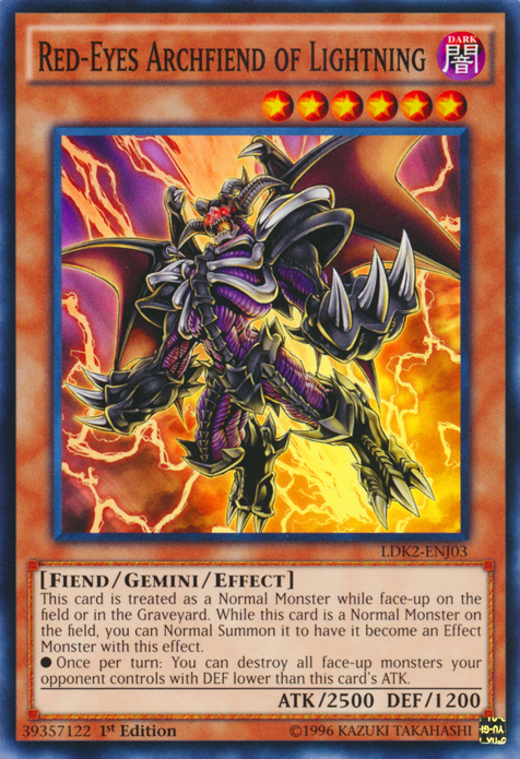 Red-Eyes Archfiend of Lightning [LDK2-ENJ03] Common | Tables and Towers