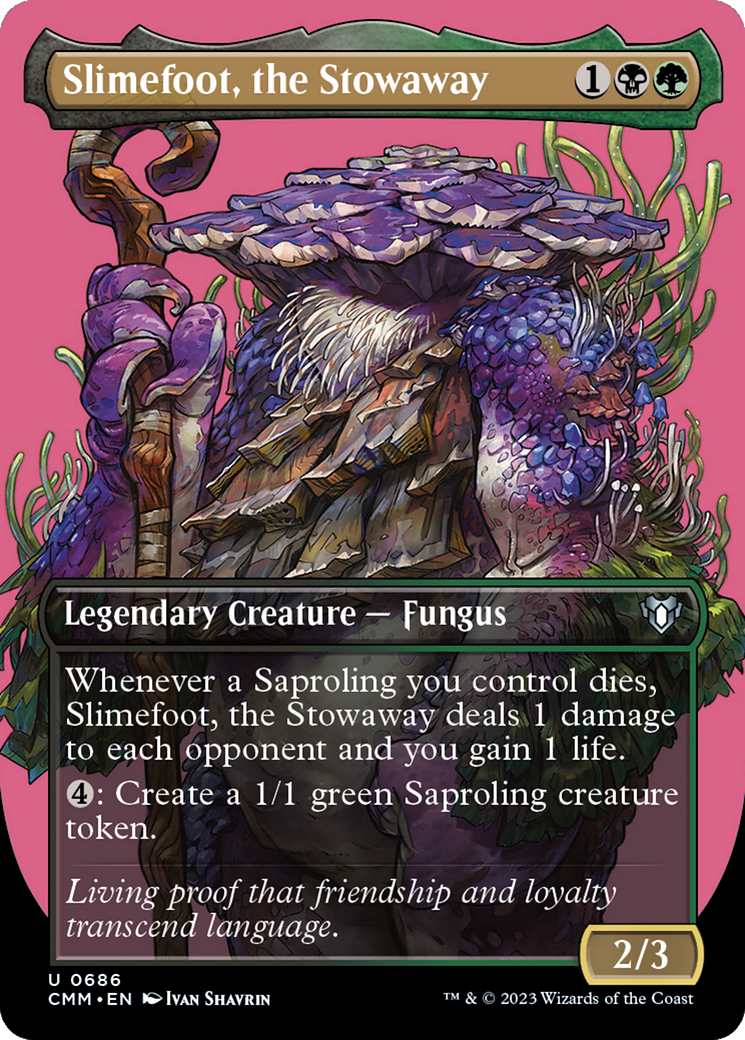 Slimefoot, the Stowaway (Borderless Profile) [Commander Masters] | Tables and Towers