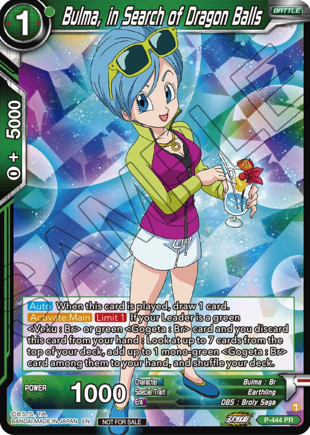 Bulma, In Search of Dragon Balls (Zenkai Series Tournament Pack Vol.2) (P-444) [Tournament Promotion Cards] | Tables and Towers