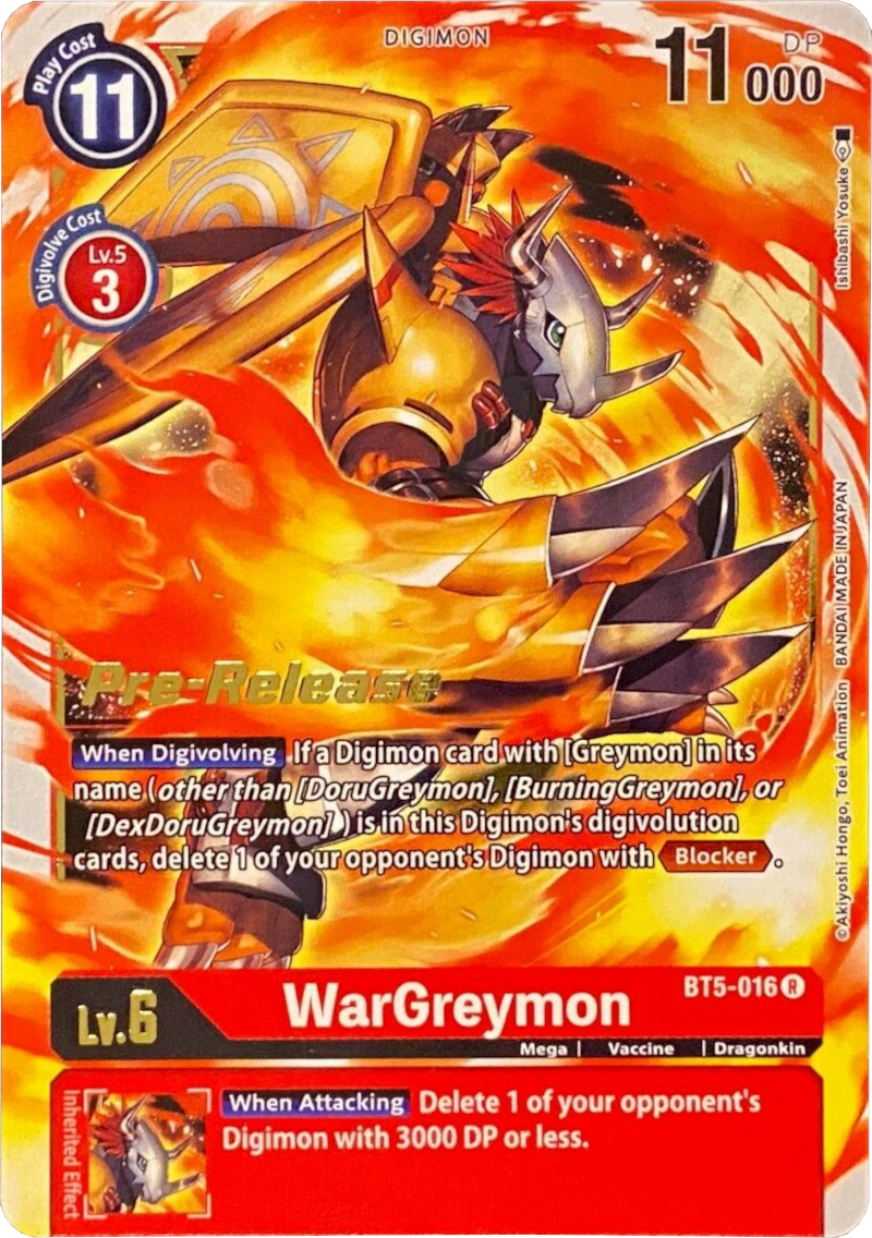 WarGreymon [BT5-016] [Battle of Omni Pre-Release Promos] | Tables and Towers