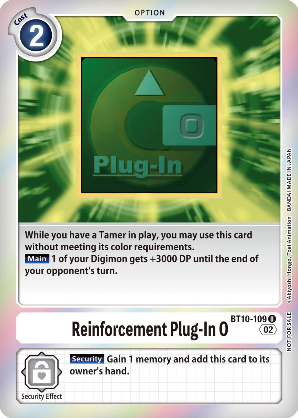 Reinforcement Plug-In 0 [BT10-109] (Event Pack 4) [Xros Encounter Promos] | Tables and Towers