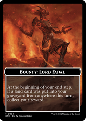 Bounty: Lord Fajjal // Bounty Rules Double-Sided Token [Outlaws of Thunder Junction Commander Tokens] | Tables and Towers