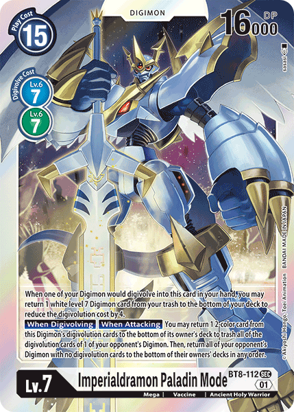 Imperialdramon: Paladin Mode [BT8-112] [New Awakening] | Tables and Towers