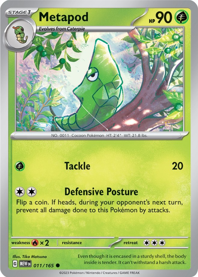 Metapod (011/165) [Scarlet & Violet: 151] | Tables and Towers