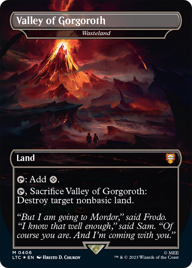 Valley of Gorgoroth - Wasteland (Surge Foil Realms and Relics) [The Lord of the Rings: Tales of Middle-Earth Commander] | Tables and Towers