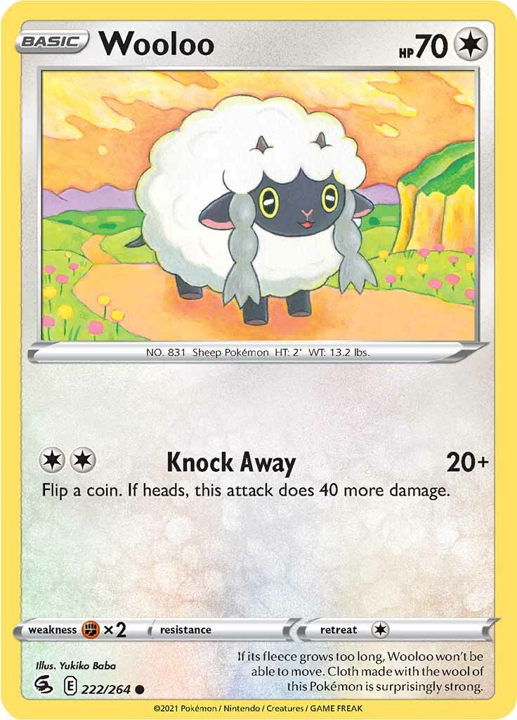 Wooloo (222/264) [Sword & Shield: Fusion Strike] | Tables and Towers