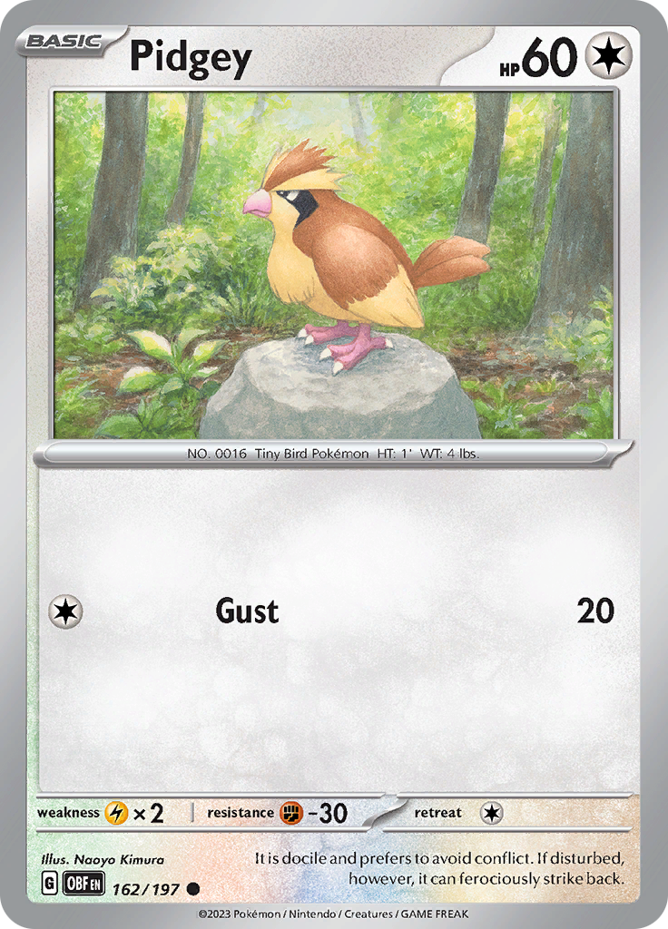 Pidgey (162/197) [Scarlet & Violet: Obsidian Flames] | Tables and Towers