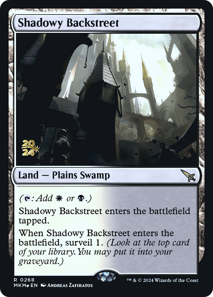 Shadowy Backstreet [Murders at Karlov Manor Prerelease Promos] | Tables and Towers