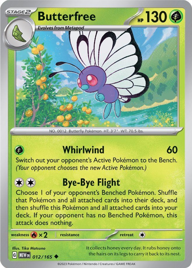 Butterfree (012/165) [Scarlet & Violet: 151] | Tables and Towers