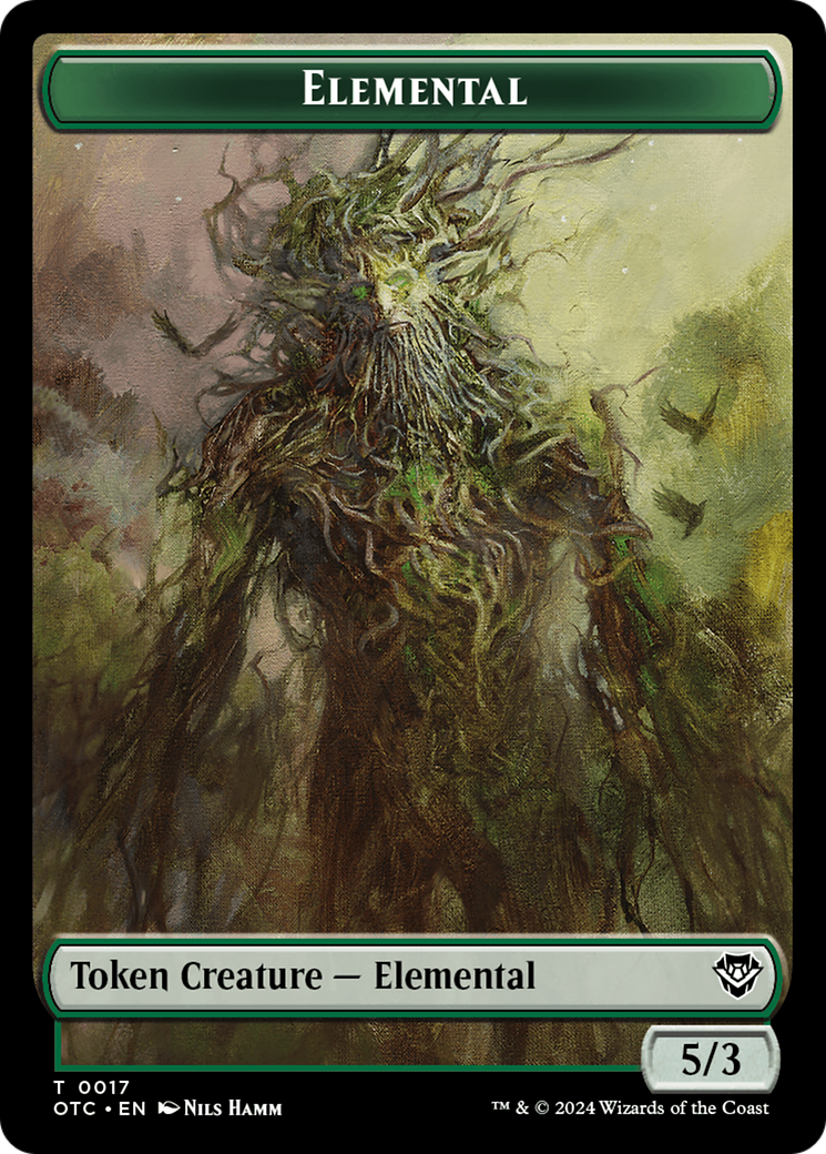 Insect // Elemental (0017) Double-Sided Token [Outlaws of Thunder Junction Commander Tokens] | Tables and Towers