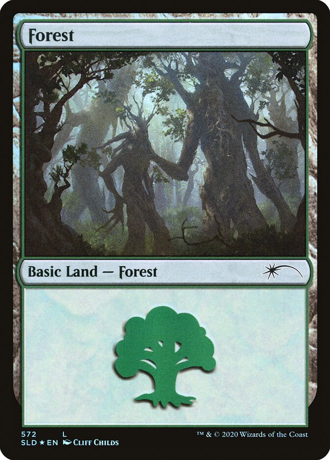 Forest (Tree Hugging) (572) [Secret Lair Drop Promos] | Tables and Towers