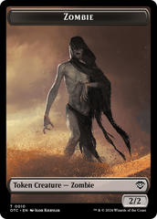 Zombie // Ox Warrior Double-Sided Token [Outlaws of Thunder Junction Commander Tokens] | Tables and Towers