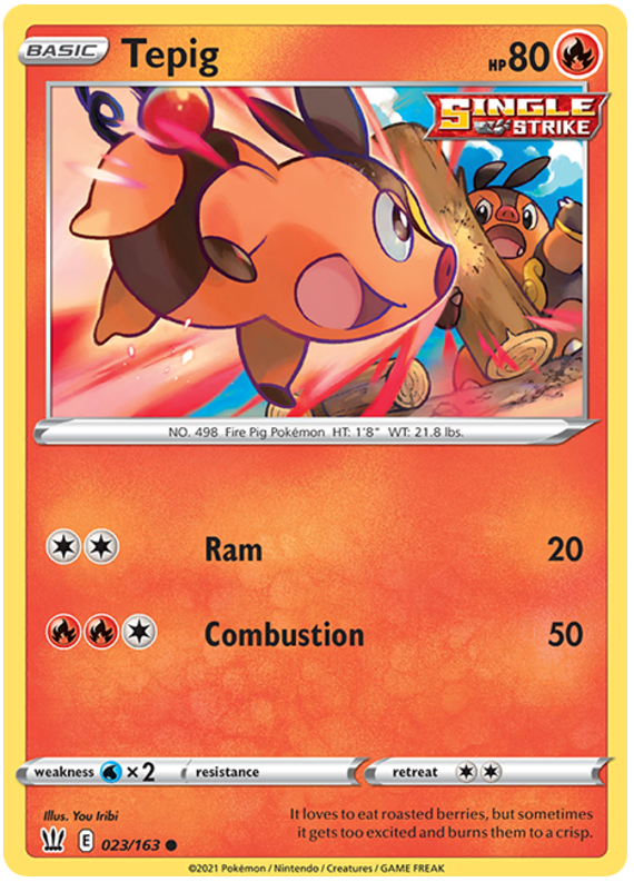 Tepig (023/163) [Sword & Shield: Battle Styles] | Tables and Towers