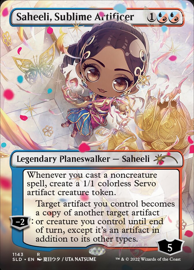 Saheeli, Sublime Artificer (Borderless) [Secret Lair Drop Series] | Tables and Towers