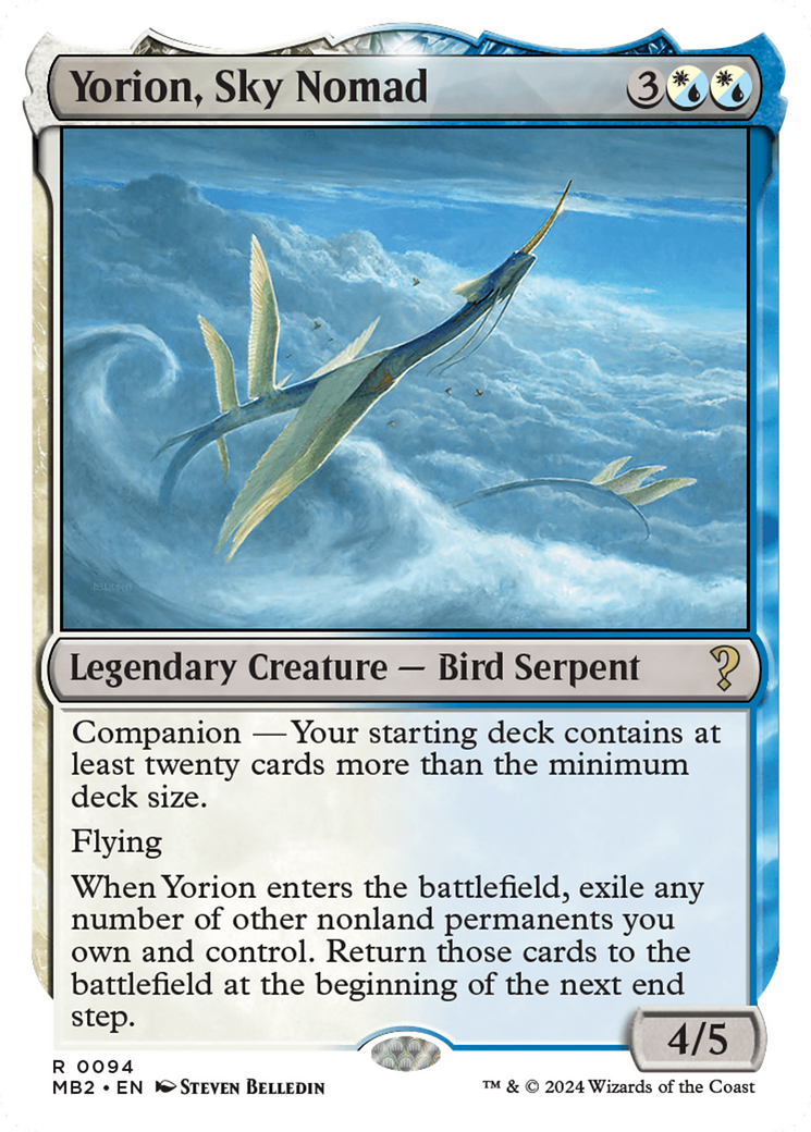 Yorion, Sky Nomad (White Border) [Mystery Booster 2] | Tables and Towers