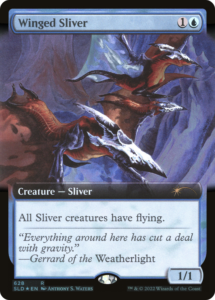 Winged Sliver (Extended Art) [Secret Lair Drop Promos] | Tables and Towers