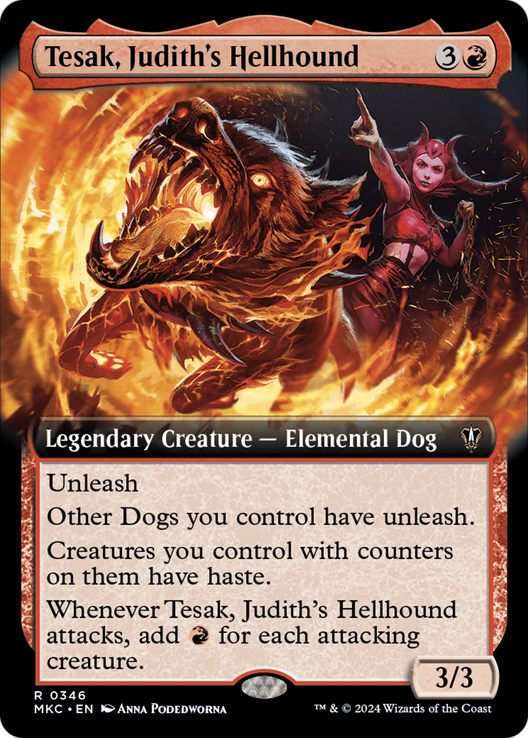 Tesak, Judith's Hellhound (Extended Art) [Murders at Karlov Manor Commander] | Tables and Towers