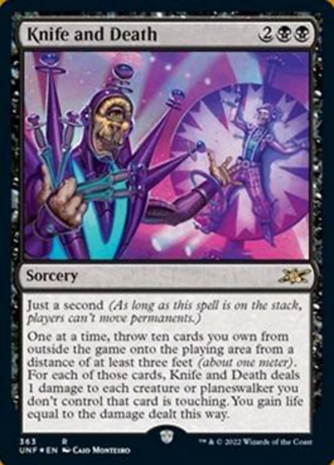 Knife and Death (Galaxy Foil) [Unfinity] | Tables and Towers