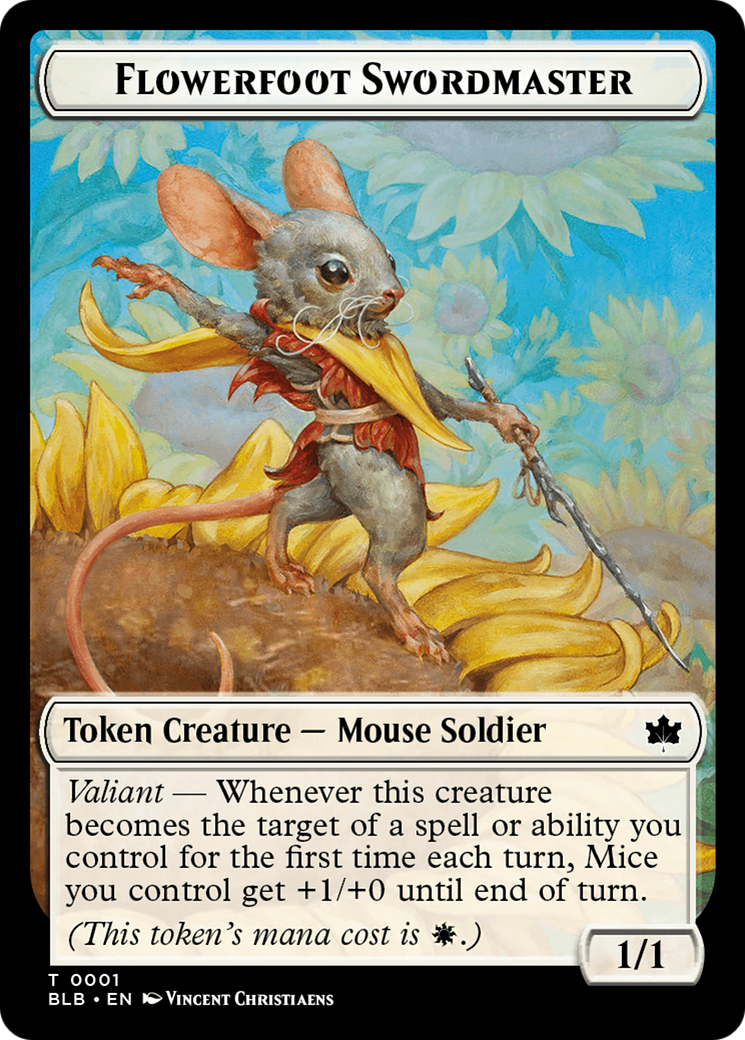 Rabbit // Flowerfoot Swordmaster Double-Sided Token [Bloomburrow Tokens] | Tables and Towers