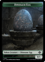 Dinosaur Egg // Dinosaur (0010) Double-Sided Token [The Lost Caverns of Ixalan Tokens] | Tables and Towers