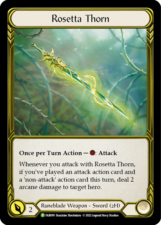 Rosetta Thorn (Golden) [FAB099] (Promo)  Cold Foil | Tables and Towers