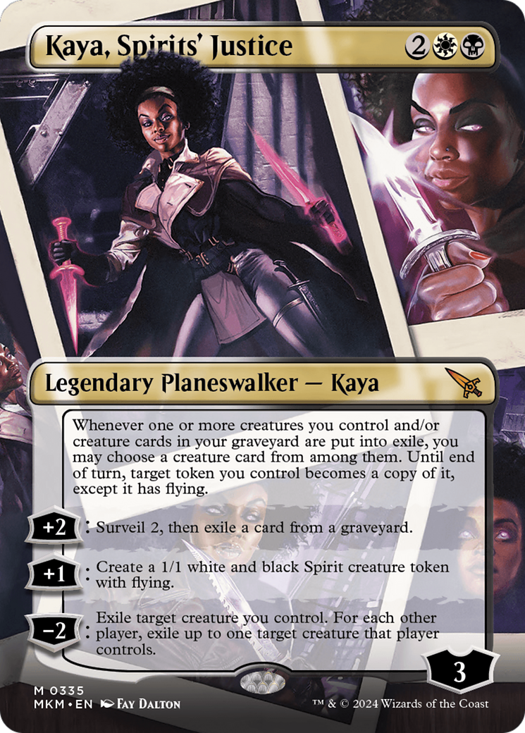 Kaya, Spirits' Justice (Borderless) [Murders at Karlov Manor] | Tables and Towers