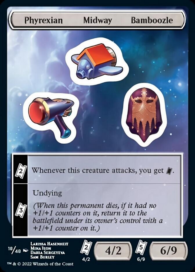 Phyrexian Midway Bamboozle [Unfinity Stickers] | Tables and Towers