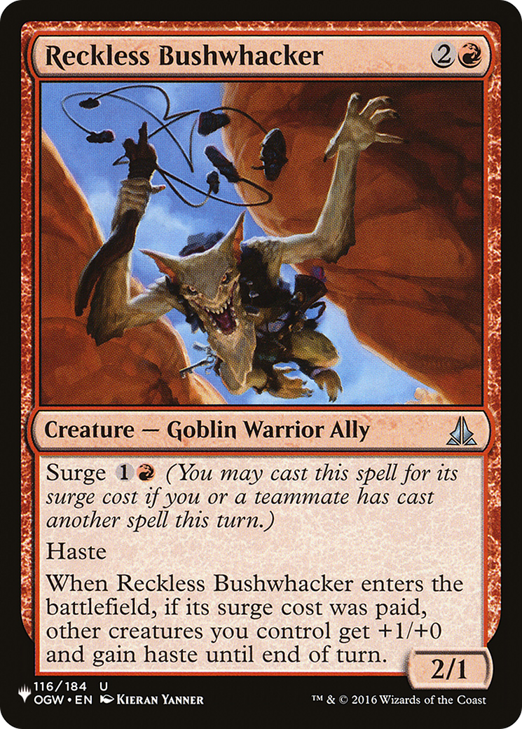 Reckless Bushwhacker [The List Reprints] | Tables and Towers