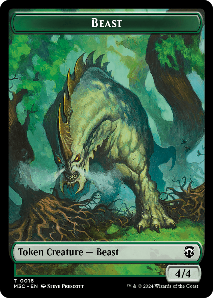 Elephant // Beast (0016) Double-Sided Token [Modern Horizons 3 Commander Tokens] | Tables and Towers