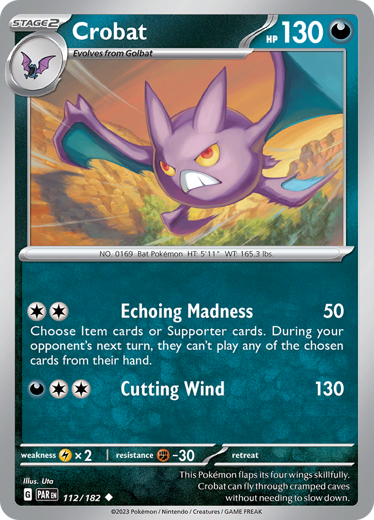 Crobat (112/182) [Scarlet & Violet: Paradox Rift] | Tables and Towers