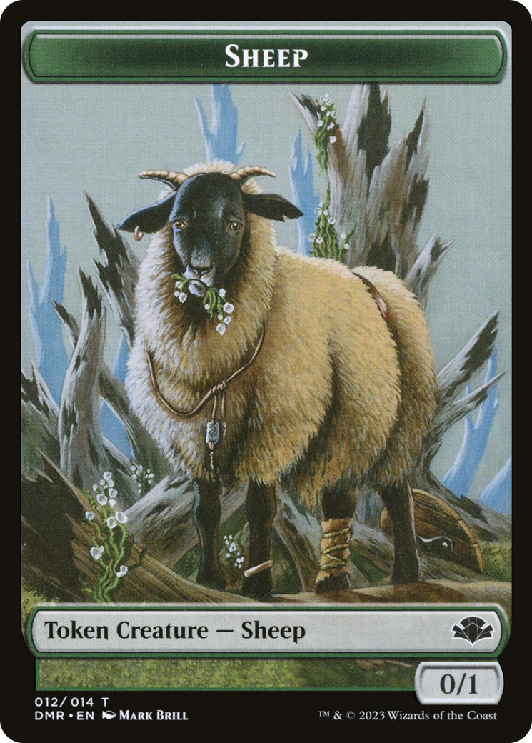 Sheep Token [Dominaria Remastered Tokens] | Tables and Towers