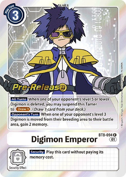 Digimon Emperor [BT8-094] [New Awakening Pre-Release Promos] | Tables and Towers