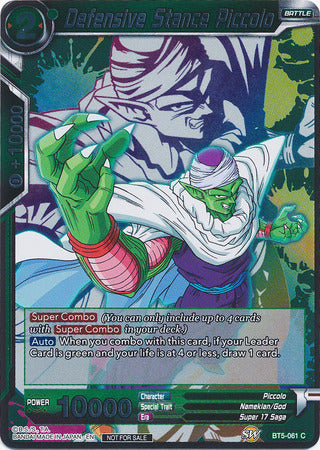 Defensive Stance Piccolo (Event Pack 4) (BT5-061) [Promotion Cards] | Tables and Towers