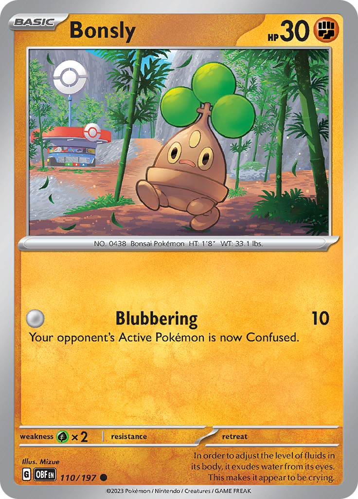 Bonsly (110/197) [Scarlet & Violet: Obsidian Flames] | Tables and Towers