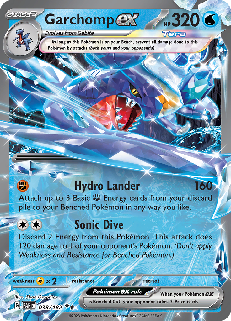 Garchomp ex (038/182) [Scarlet & Violet: Paradox Rift] | Tables and Towers