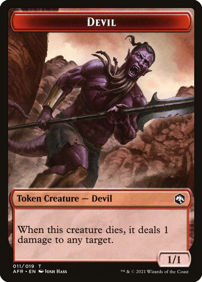 Devil // Icingdeath, Frost Tongue Double-Sided Token [Dungeons & Dragons: Adventures in the Forgotten Realms Tokens] | Tables and Towers