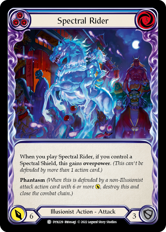 Spectral Rider (Blue) [DYN229] (Dynasty)  Rainbow Foil | Tables and Towers