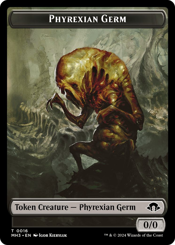 Phyrexian Germ // Spirit (0008) Double-Sided Token [Modern Horizons 3 Tokens] | Tables and Towers