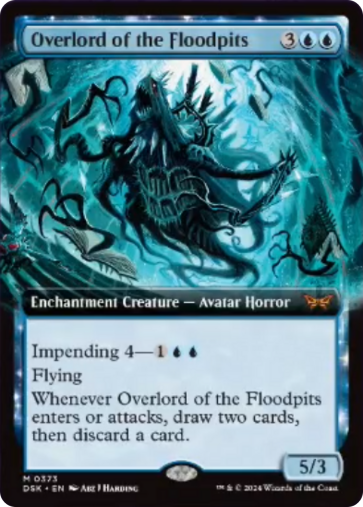 Overlord of the Floodpits (Extended Art) [Duskmourn: House of Horror] | Tables and Towers