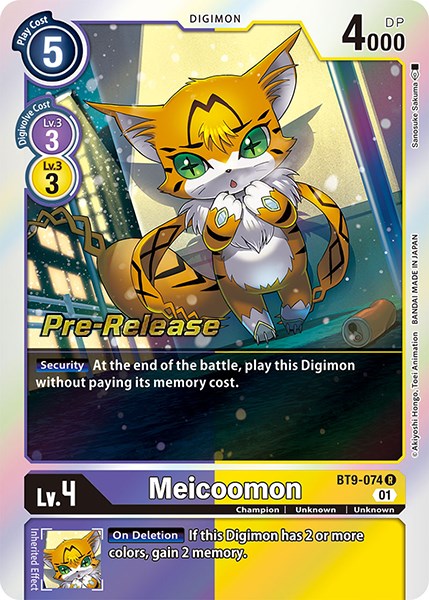 Meicoomon [BT9-074] [X Record Pre-Release Promos] | Tables and Towers