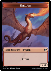 Dragon // Kor Ally Double-Sided Token [Commander Masters Tokens] | Tables and Towers