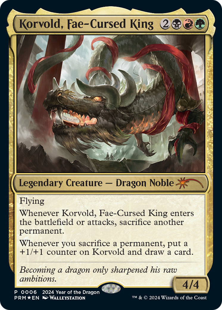 Korvold, Fae-Cursed King (Year of the Dragon 2024) [Standard Showdown Promos] | Tables and Towers