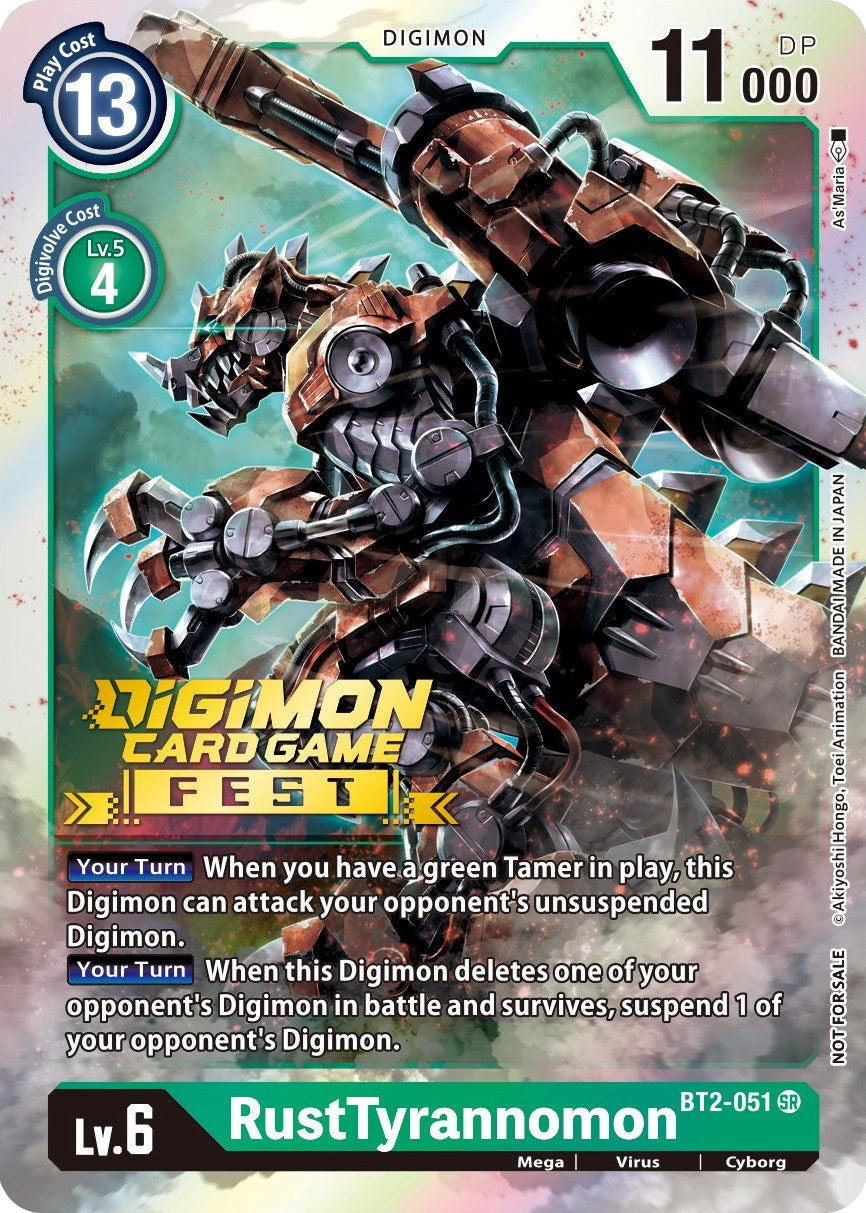 RustTyrannomon [BT2-051] (Digimon Card Game Fest 2022) [Release Special Booster Promos] | Tables and Towers