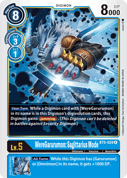 WereGarurumon: Sagittarius Mode [BT5-029] [Battle of Omni] | Tables and Towers