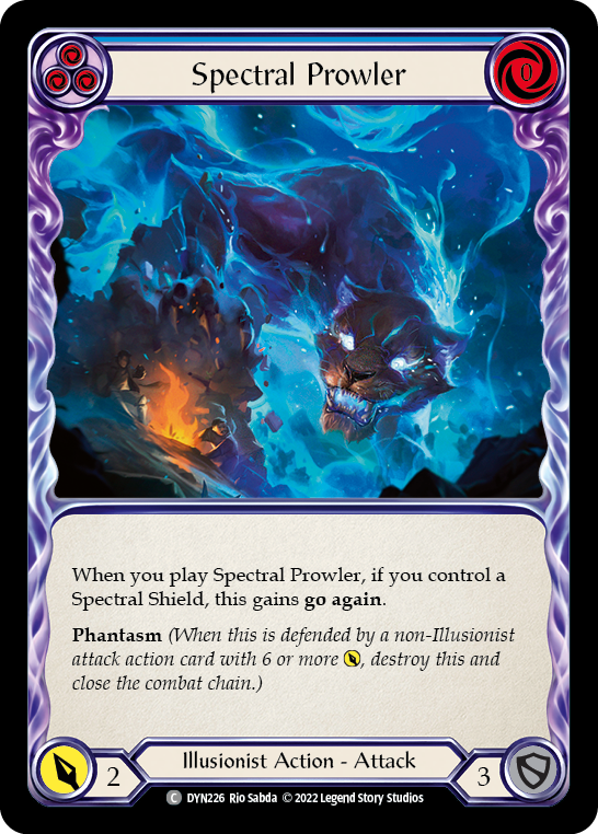 Spectral Prowler (Blue) [DYN226] (Dynasty)  Rainbow Foil | Tables and Towers