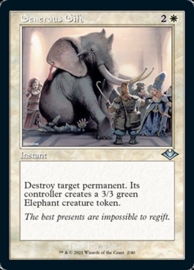 Generous Gift (Retro Foil Etched) [Modern Horizons] | Tables and Towers